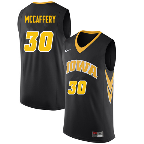 Men #30 Connor McCaffery Iowa Hawkeyes College Basketball Jerseys Sale-Black